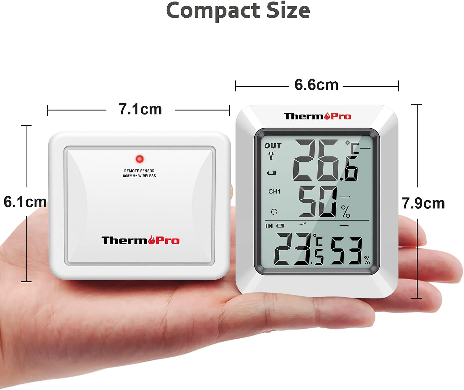 Detalle 2 de ThermoPro TP60S termometro wireless interno esterno