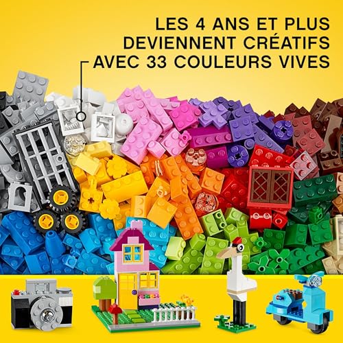 Detalle de LEGO Classic La Boîte de Briques Créatives Deluxe – Jeu Créatif avec Espace de Rangement (10698)