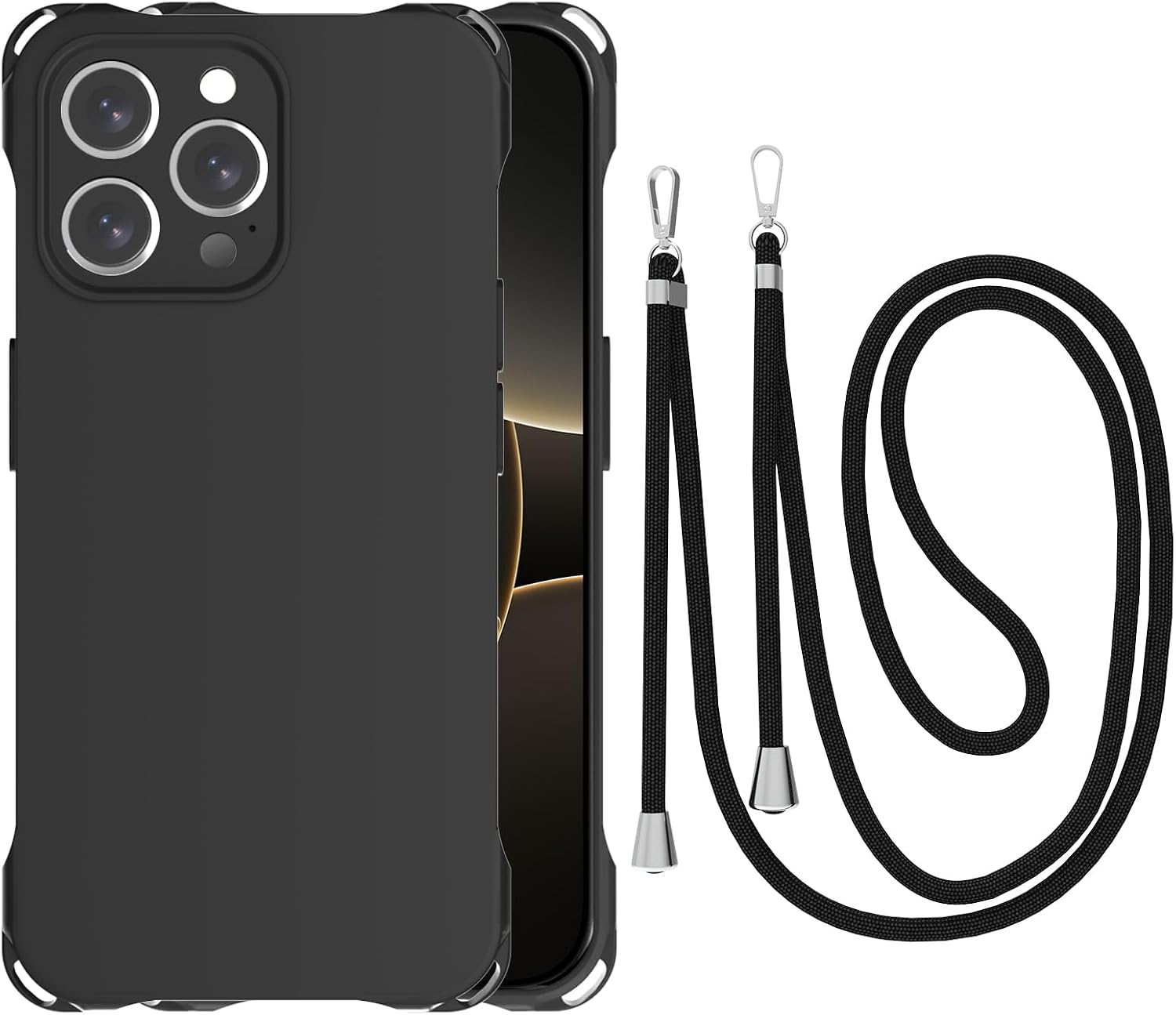 Detalle de CAROKI Crossbody iPhone 16 Pro Max case with lanyard