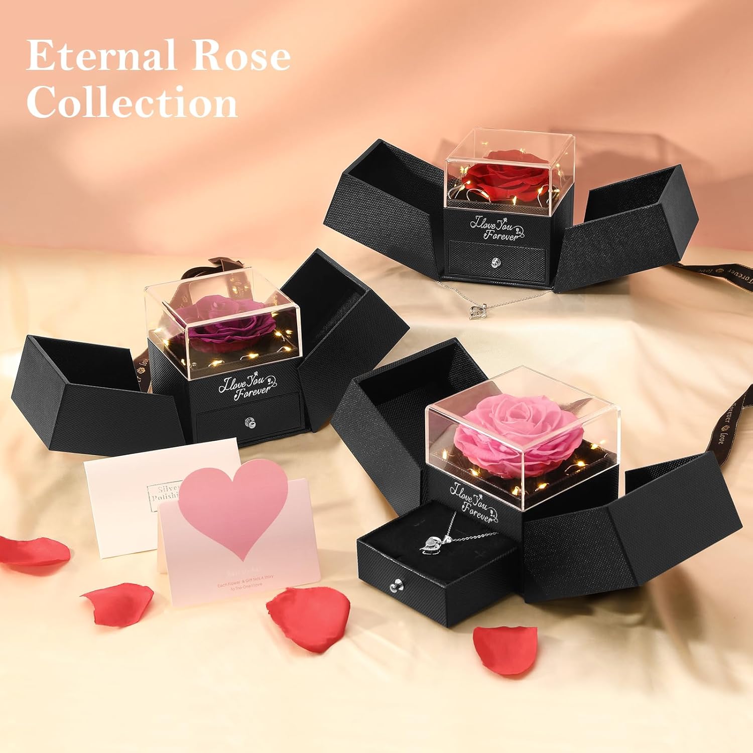 Thumbnail 8 de Emibele Rosa Preservada + Collar Plata S925 🎶 Regalo San Valentín