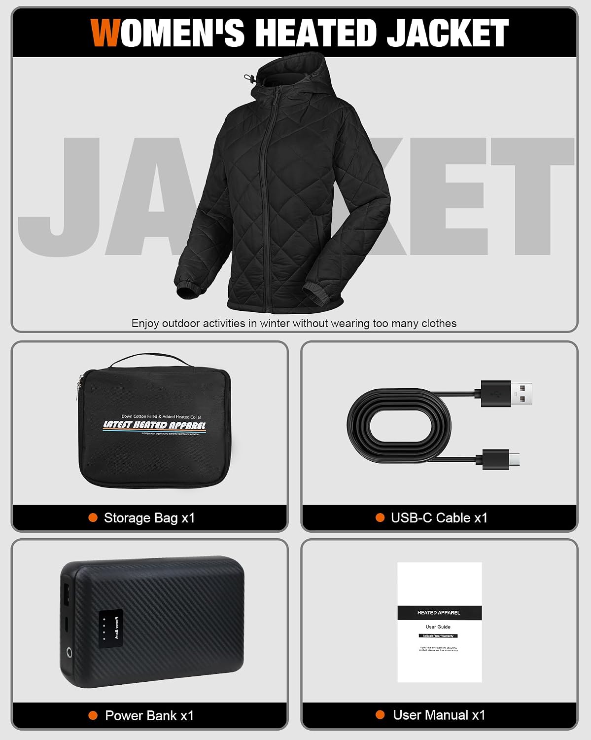 Thumbnail 6 de TRISTEAFF Women's Heated Jacket, 16,000mAh Battery