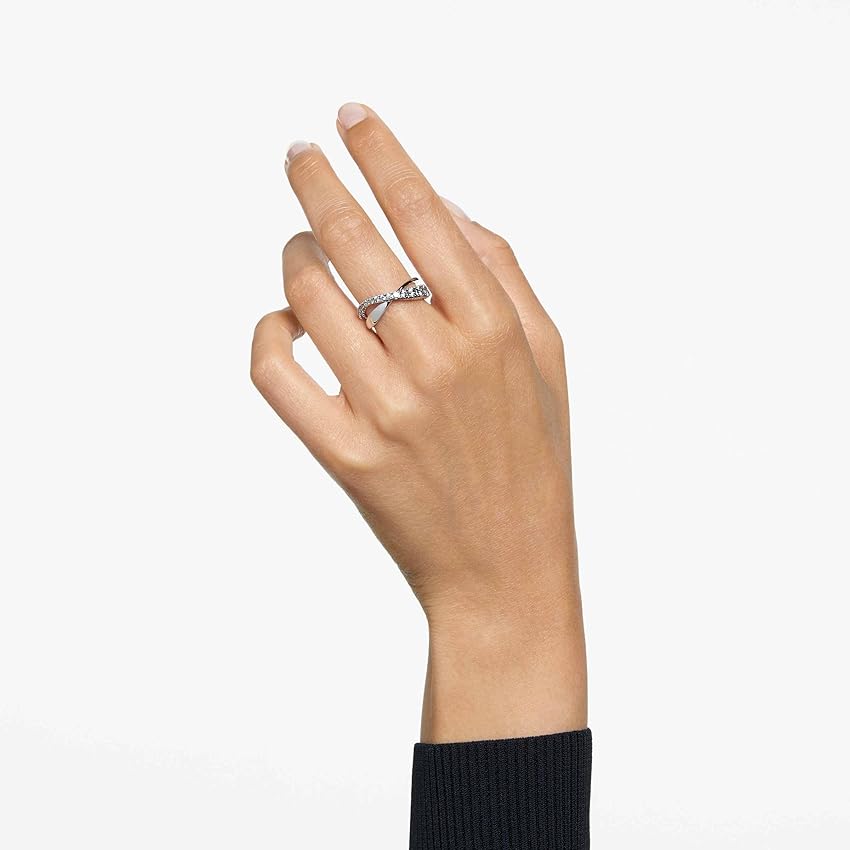 Detalle 1 de Swarovski Anillo Twist Talla redonda, Blanco 💍
