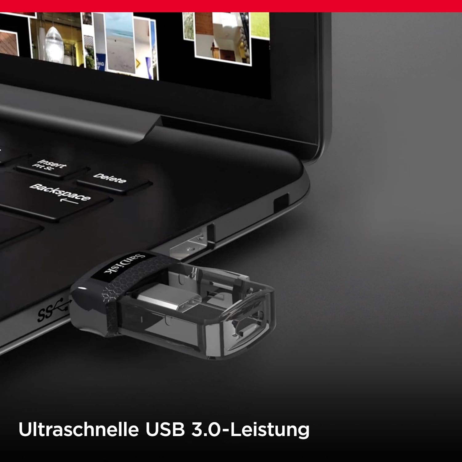 Thumbnail 2 de SanDisk Ultra Dual Drive m3.0 128 GB – USB 3.0 OTG-Stick mit Micro-USB & USB Type-A