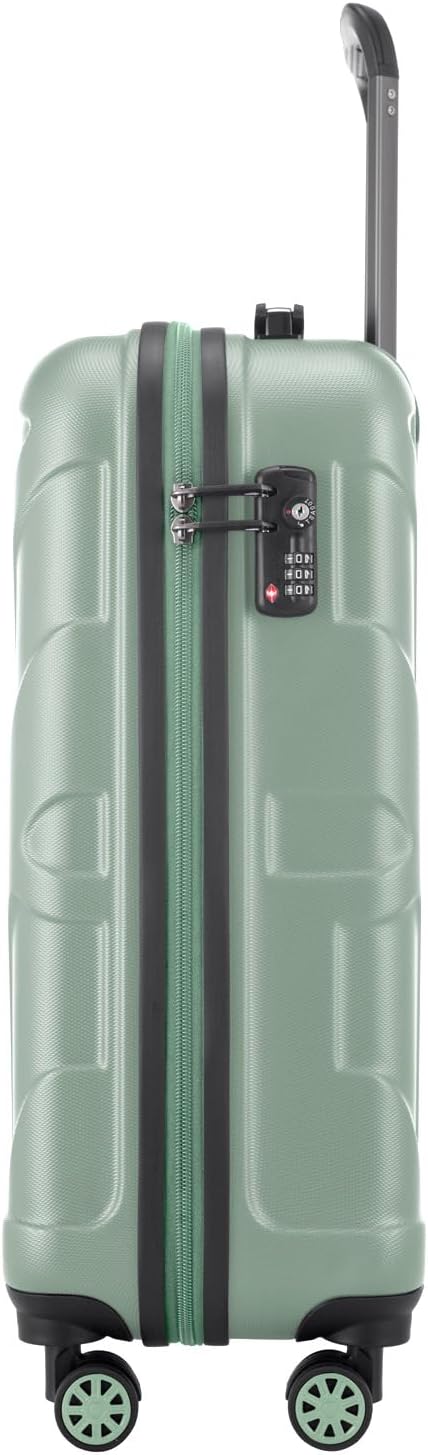 Detalle de SUITLINE Valigia cabina 55 cm in ABS opaco, 34 L, 4 ruote doppie e serratura TSA – Mint