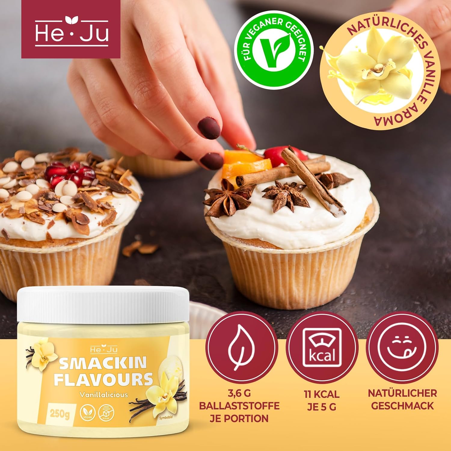 Thumbnail 4 de He-Ju Flavour Pulver Vanille 250g 🍨