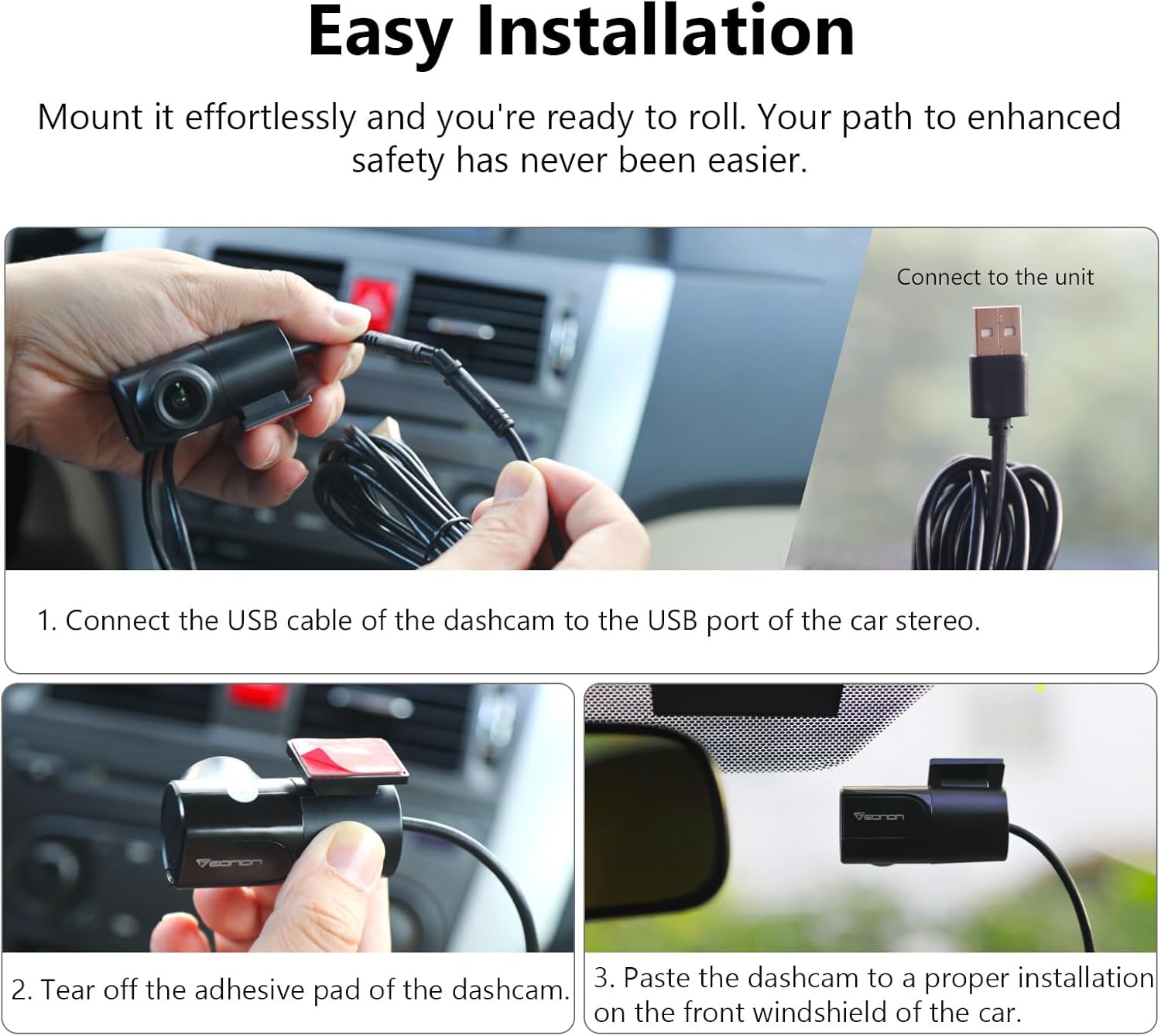 Thumbnail 4 de Eonon A100 dashcam 720p USB