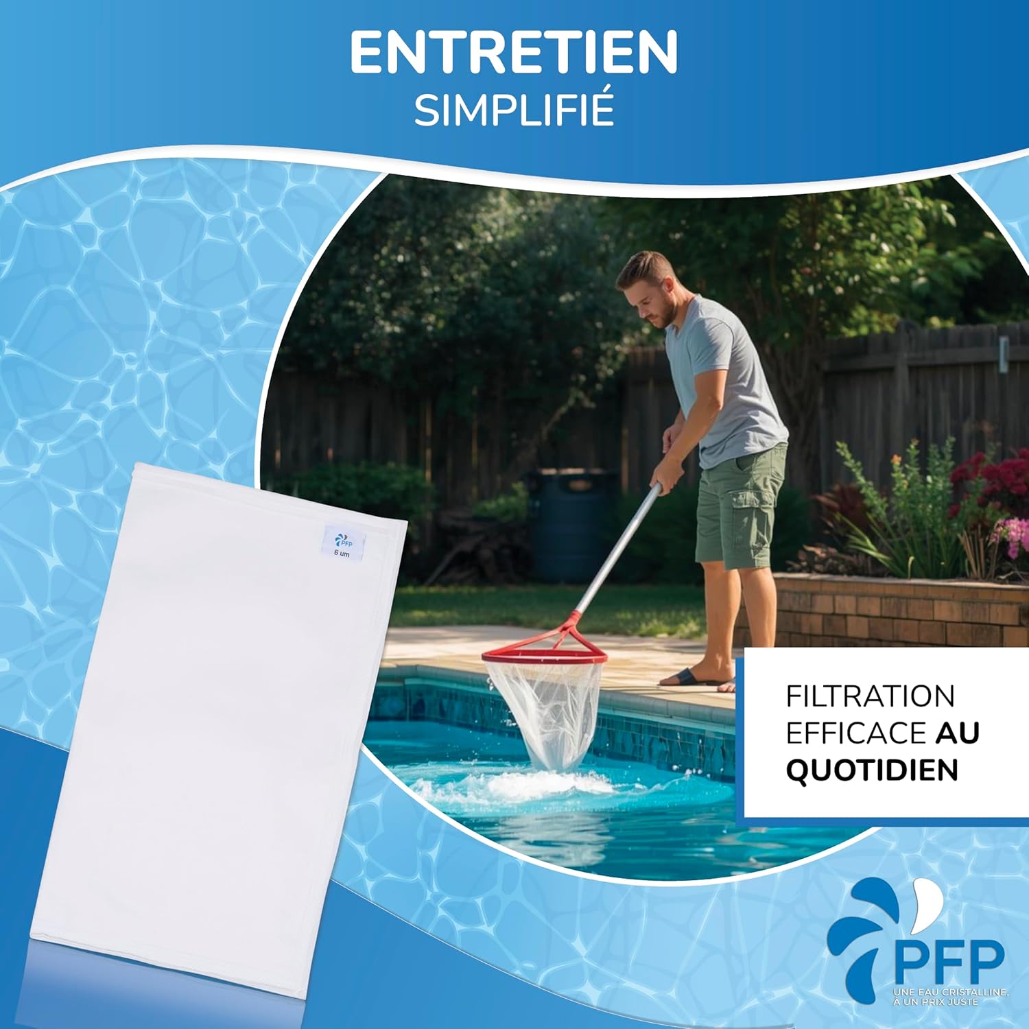 Thumbnail 6 de PFP Poche Filtrante 6 μm – Lot de 2 pour Piscine Desjoyaux