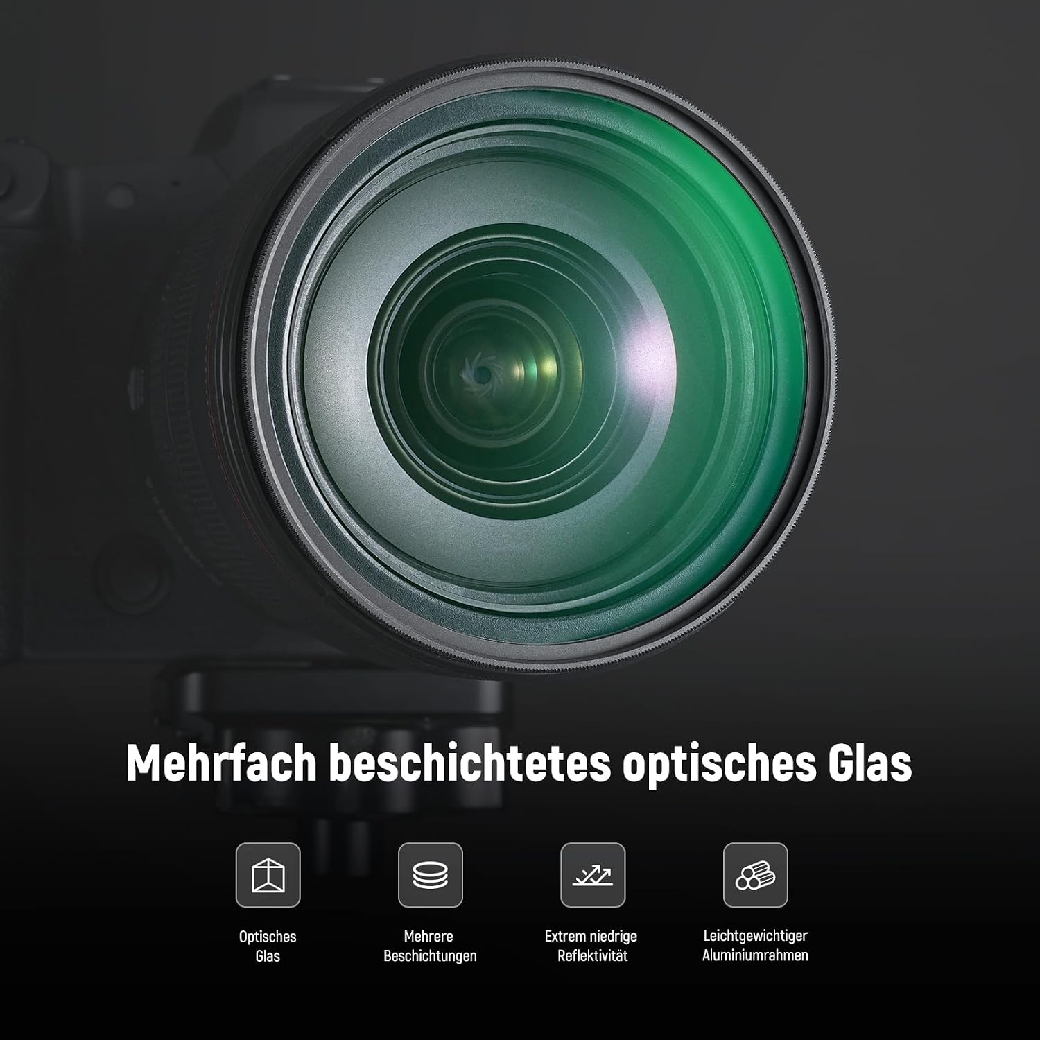 Detalle 2 de NEEWER 62mm Black Diffusion 1/8 Filter – sanfte Hauttöne und kinoartiger Glanz für Video, Porträt & Vlogging