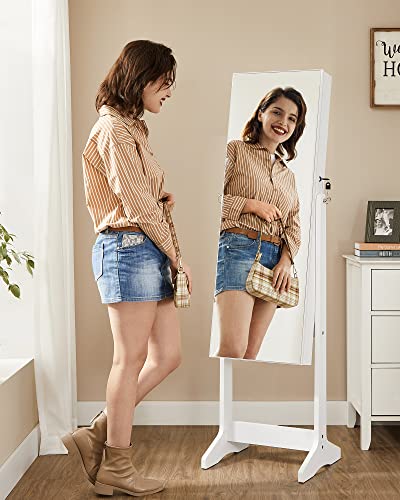 Thumbnail 3 de SONGMICS JJC002W01 Armoire à bijoux avec miroir intégral et 2 organiseurs amovibles