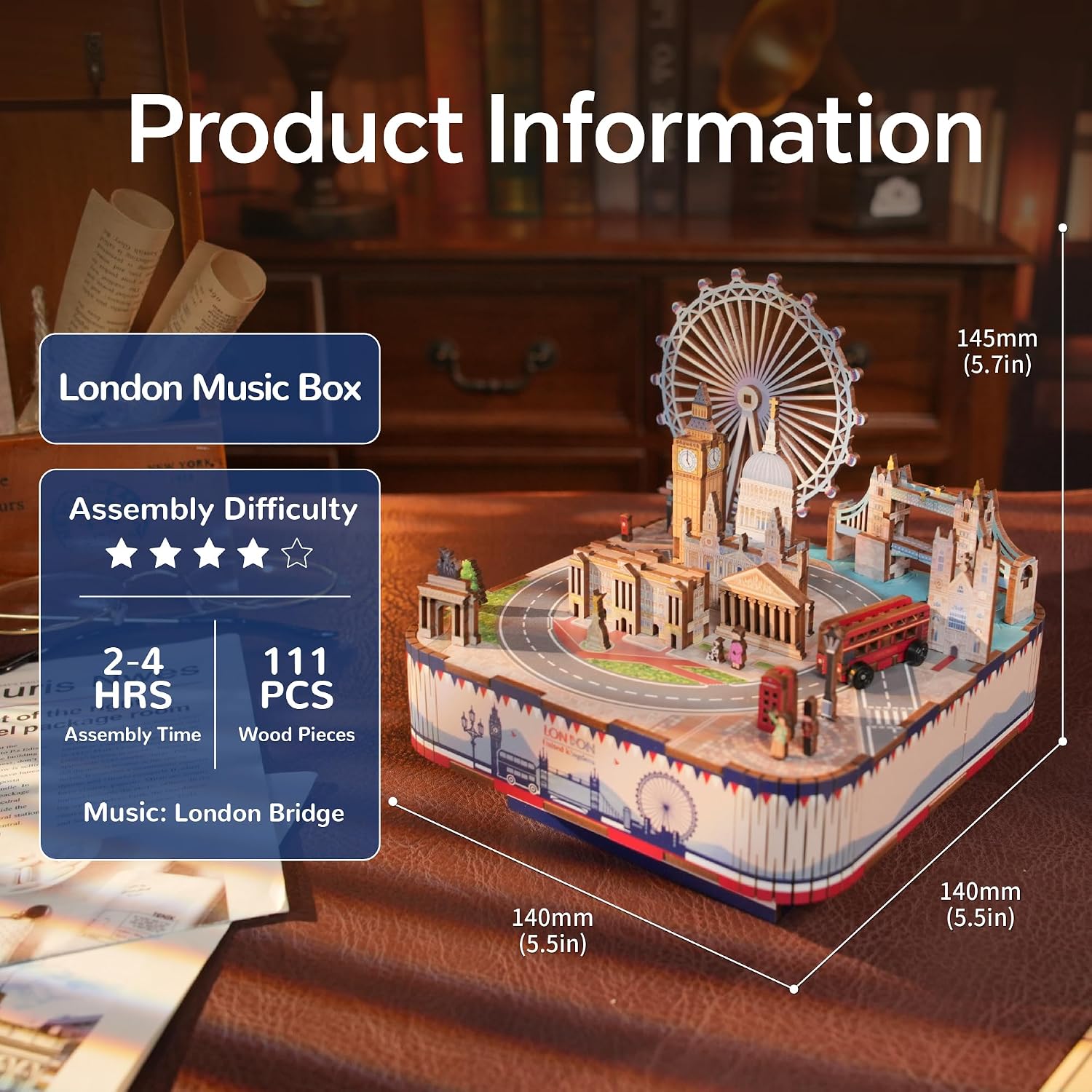 Detalle 2 de Tonecheer London Music Box 111-piece Puzzle