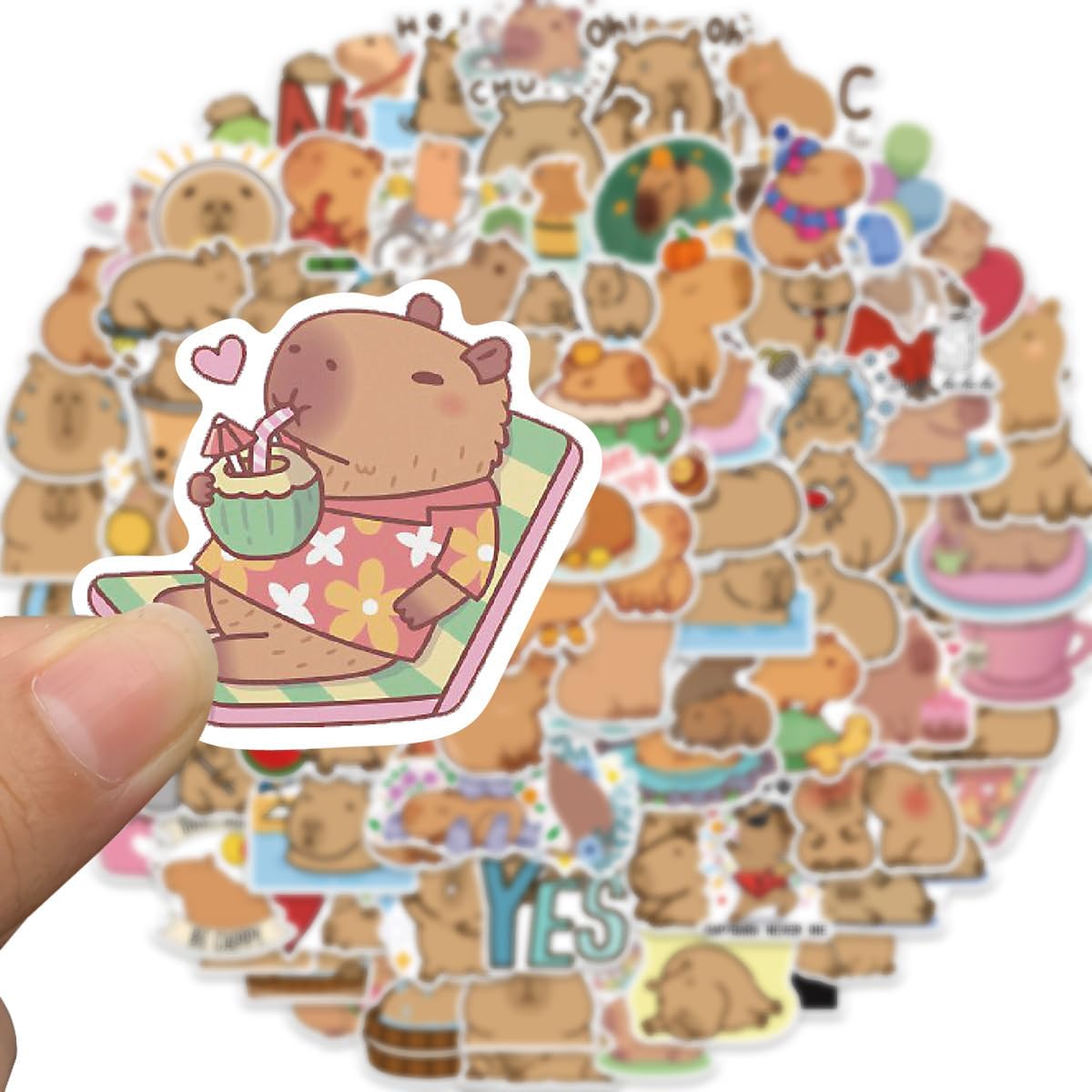 Detalle 1 de Capybara Stickers 100-Pack