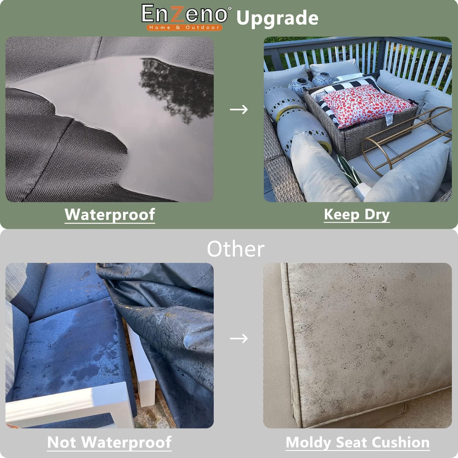 Detalle 2 de Enzeno Waterproof Garden Furniture Cover 200x160cm