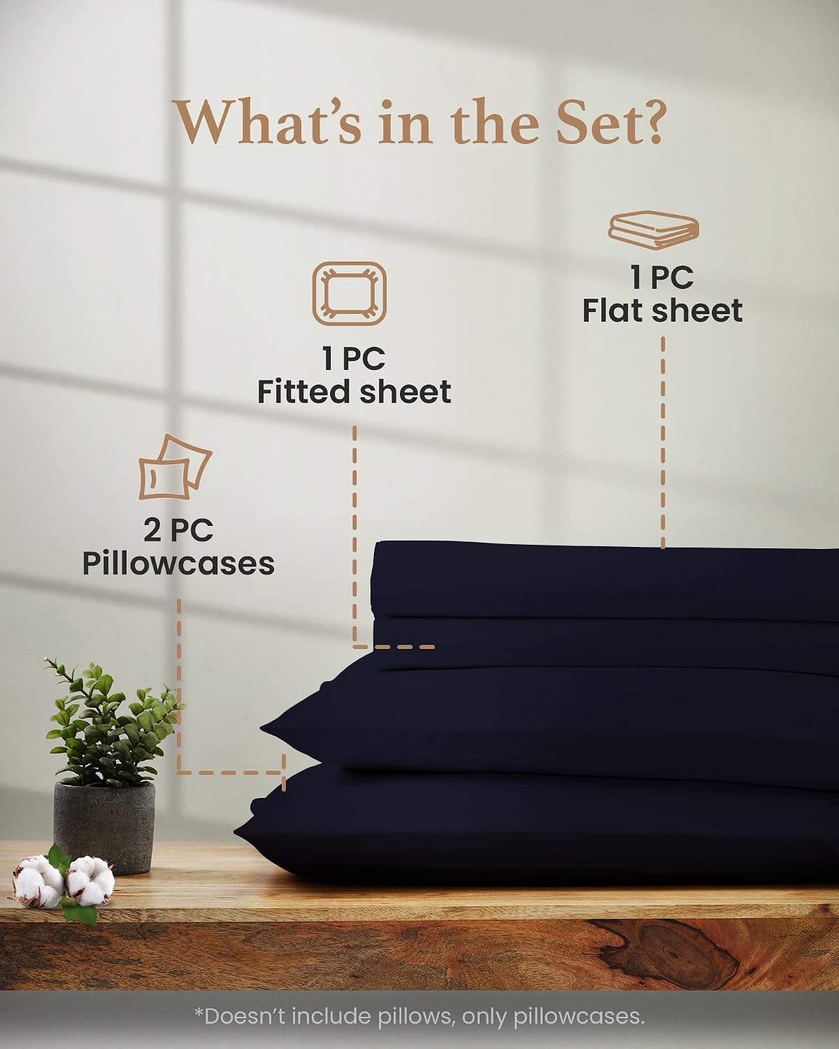 Detalle 2 de Good Sleep Bedding Th-GS-WH-42 King Sheets, Egyptian Cotton, 1000 Thread Count