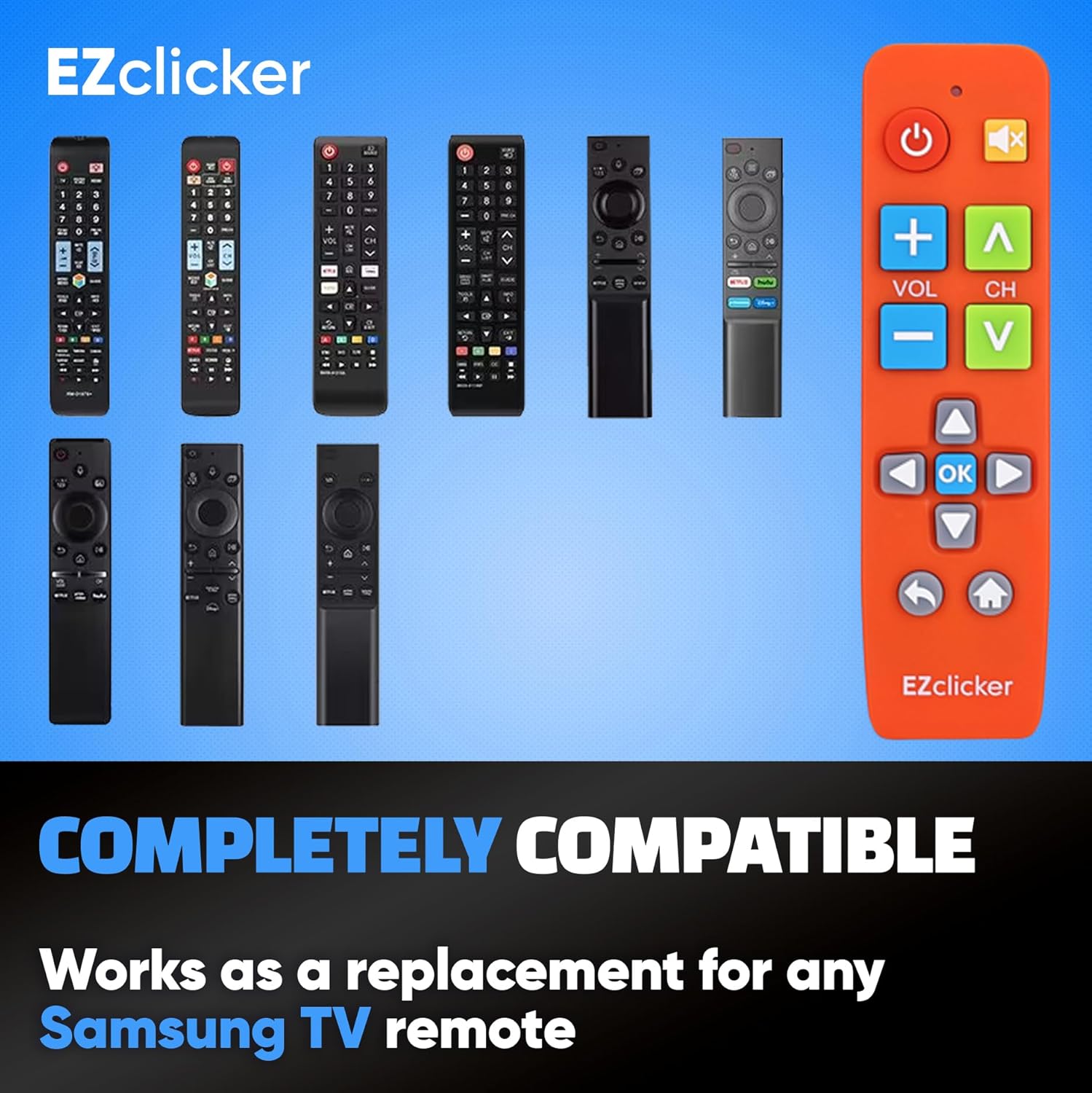 Thumbnail 4 de EZClicker Samsung Replacement TV Remote — Big Button, Easy to Use (Orange)
