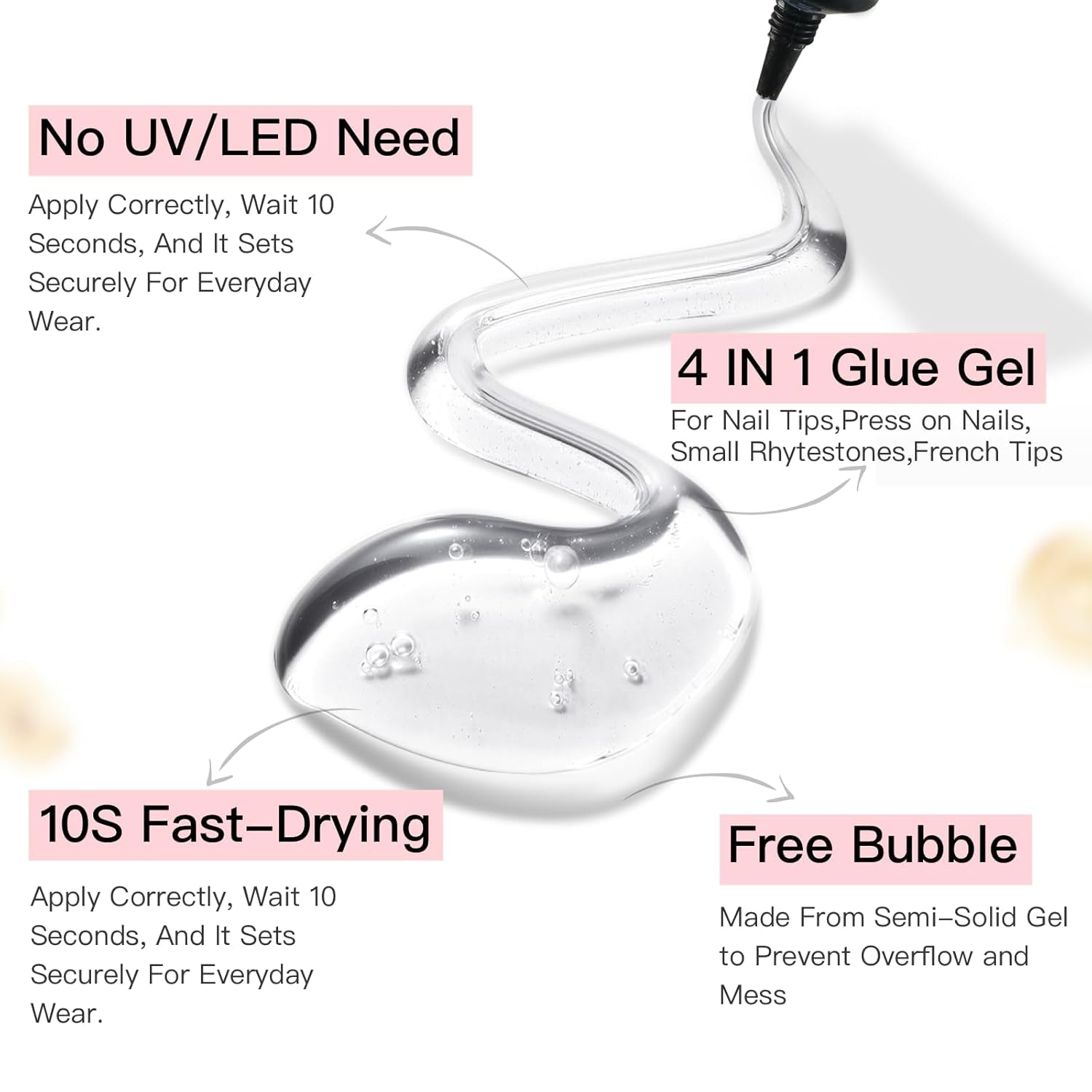 Detalle de Curvlife New Super Extra Strong On Nail Glue 15g for Press-On Nails