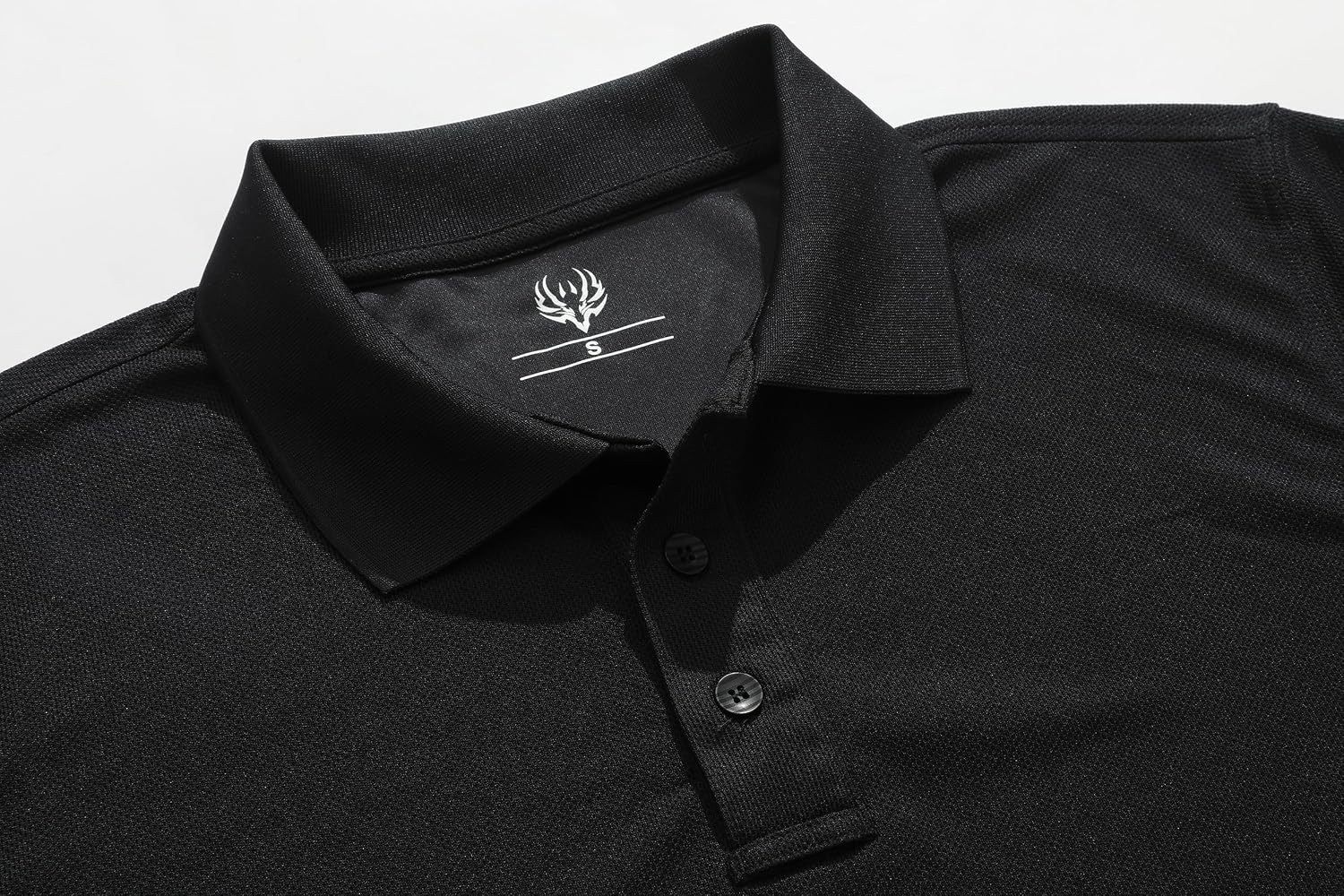 Detalle de KAOKLRNI Men's Quick-Dry Active Polo Shirt: Short Sleeve performance for golf, tennis, and daily wear