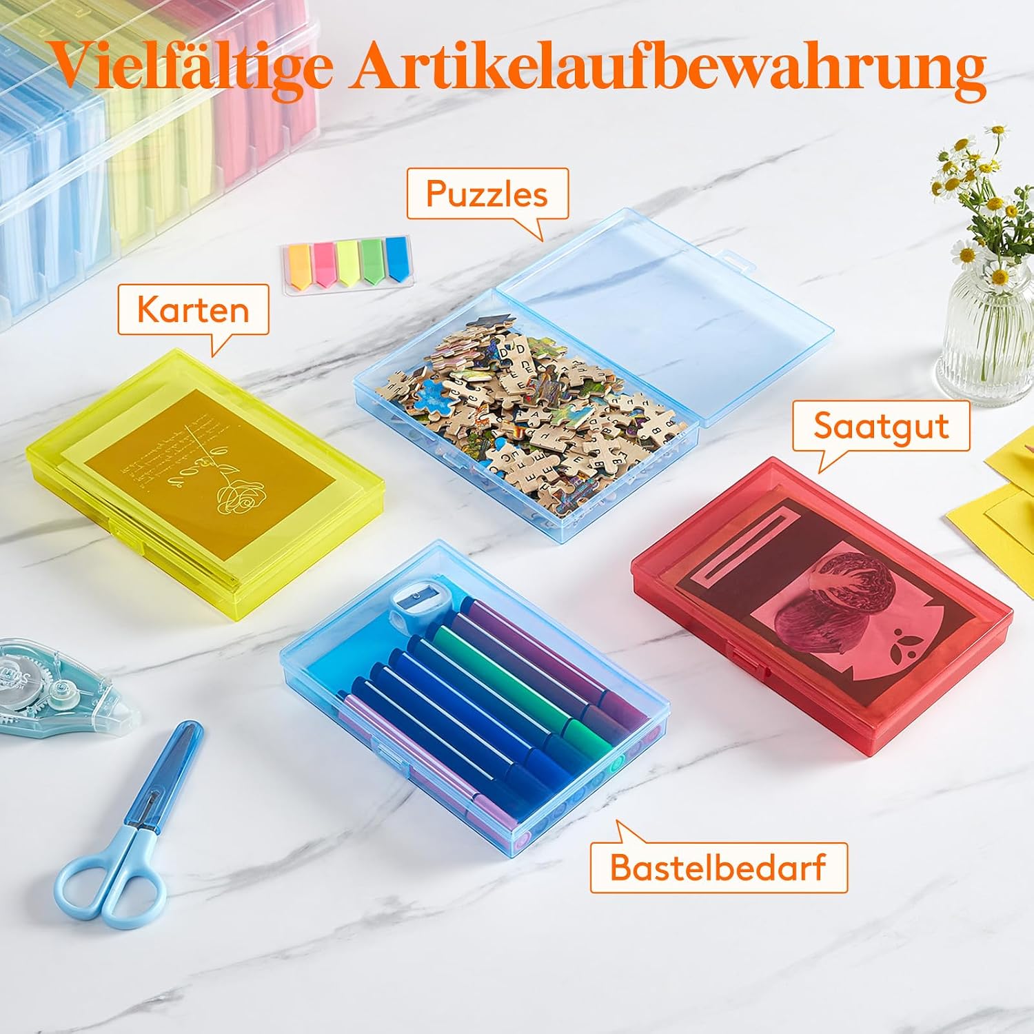 Detalle de Lifewit Foto Aufbewahrungsbox – 18 innere Fotohalter, vielseitig einsetzbare Fotobox 10,1 x 15,2 cm