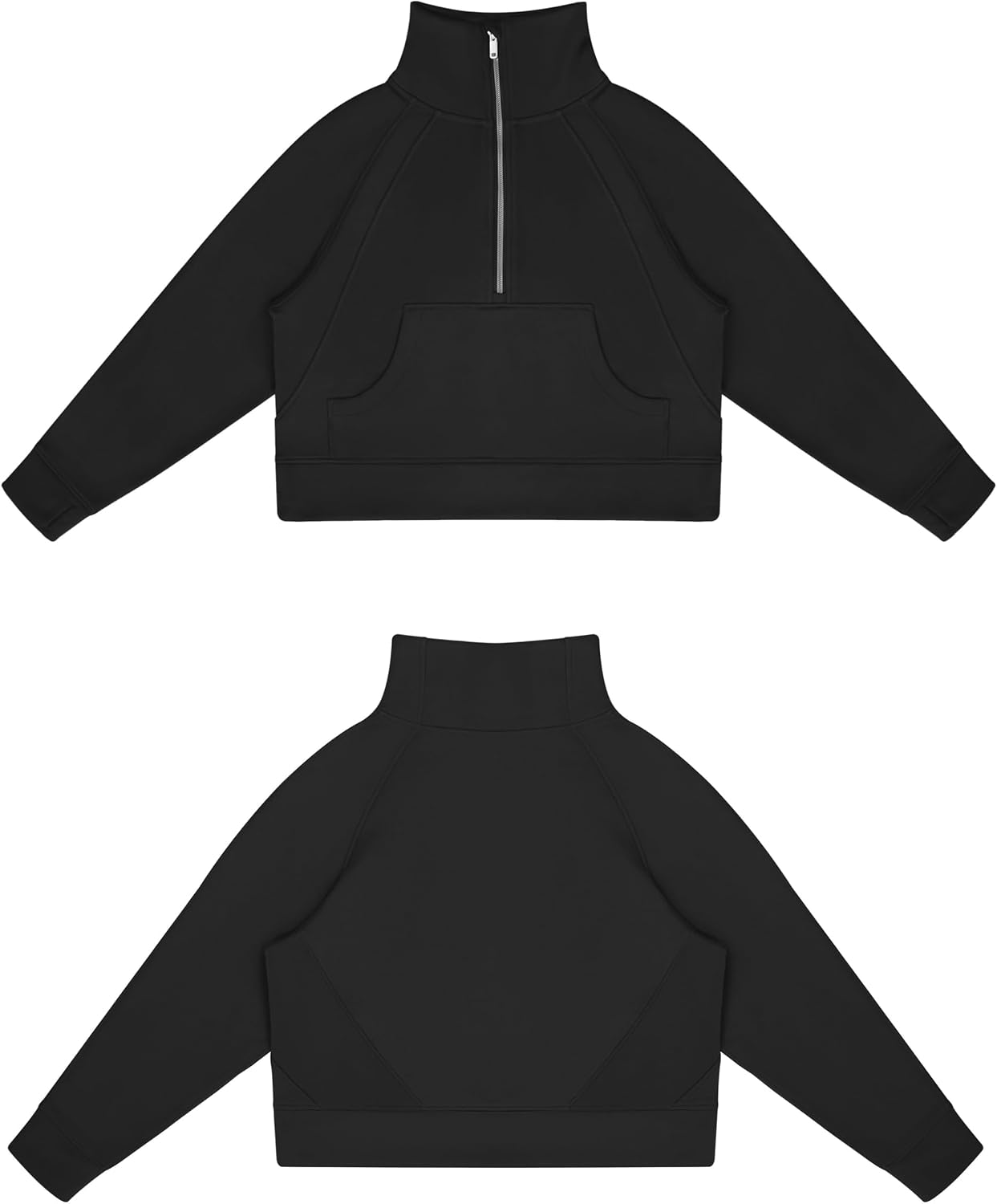 Thumbnail 4 de THE GYM PEOPLE Women's Half Zip Fleece Pullover