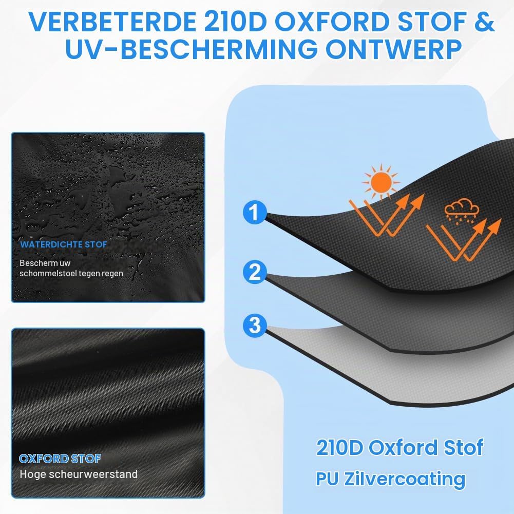 Detalle de AOOWU 5111778 beschermhoes voor 3-zits schommelbank, 210D Oxford, waterdicht