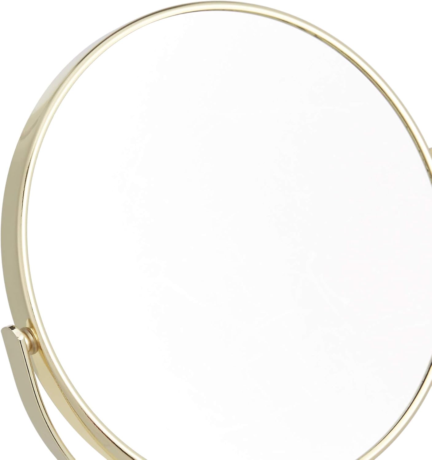 Thumbnail 1 de Amazon Basics Makeup Mirror, Round Gold Tabletop Mirror with 360° Rotation and 1x/5x Magnification