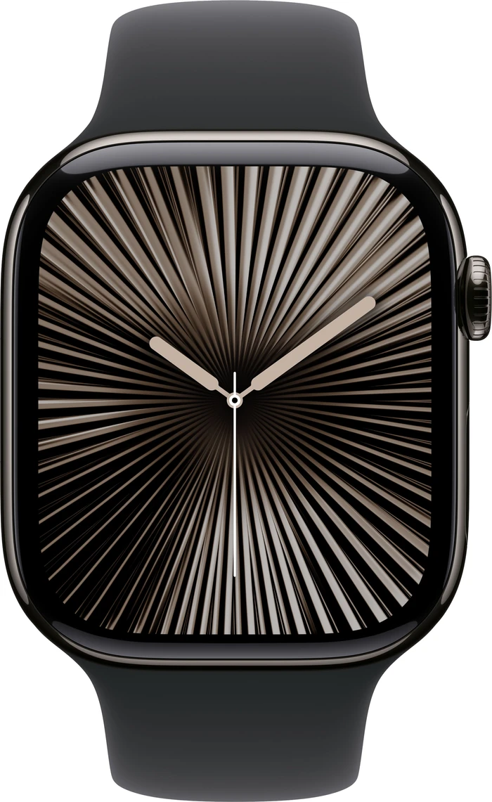 Thumbnail 2 de Apple Watch Series 10 4G (46 mm) Titan Schwarz mit Sportarmband M/L