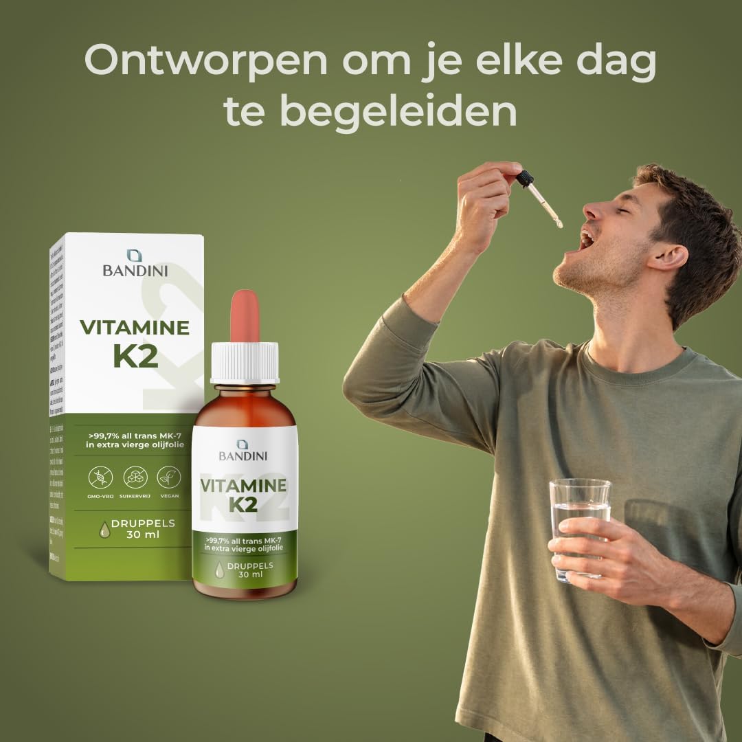 Detalle de BANDINI Vitamine K2 MK7-druppels, 200 µg per dag, 30 ml
