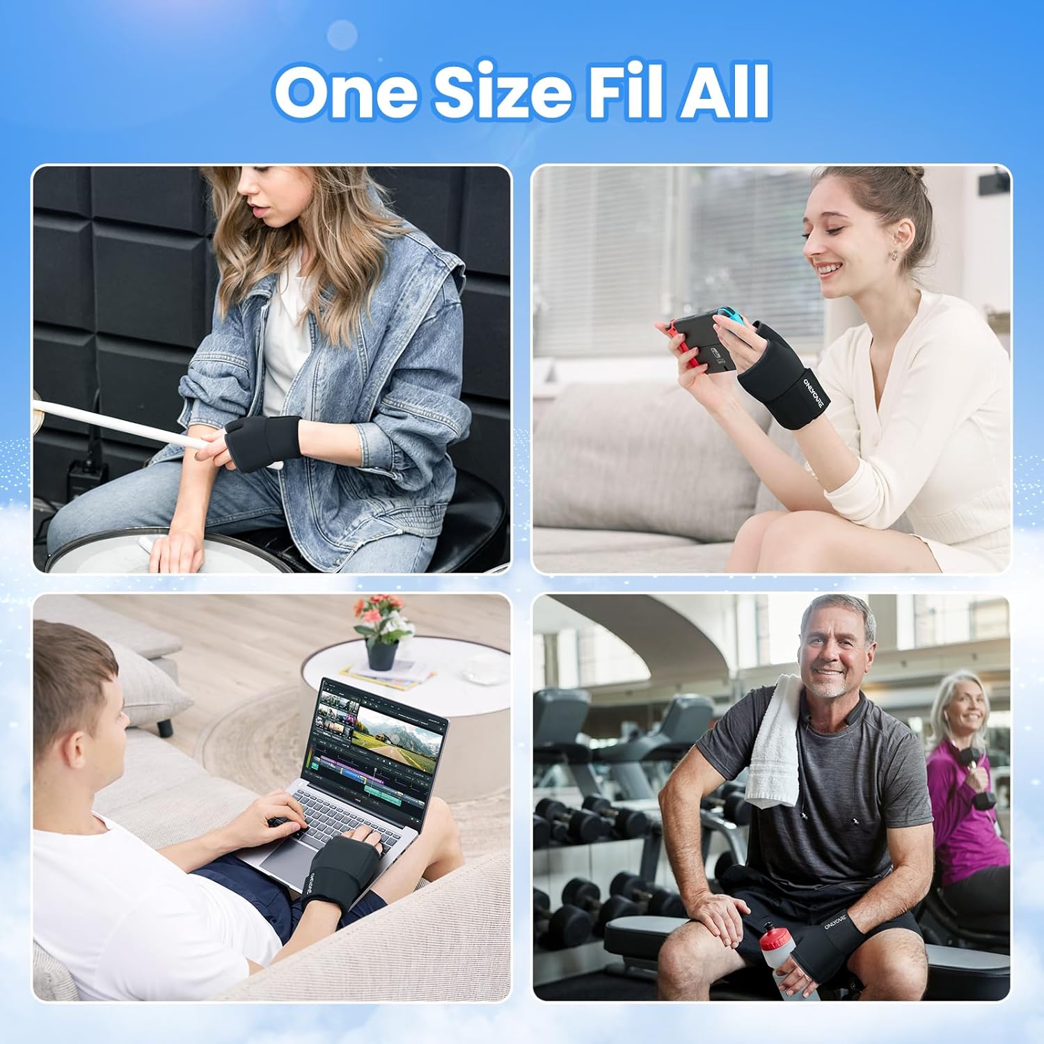 Thumbnail 6 de ONLYCARE Wrist Ice Pack Wrap – soft gel hand ice pack for hot & cold therapy