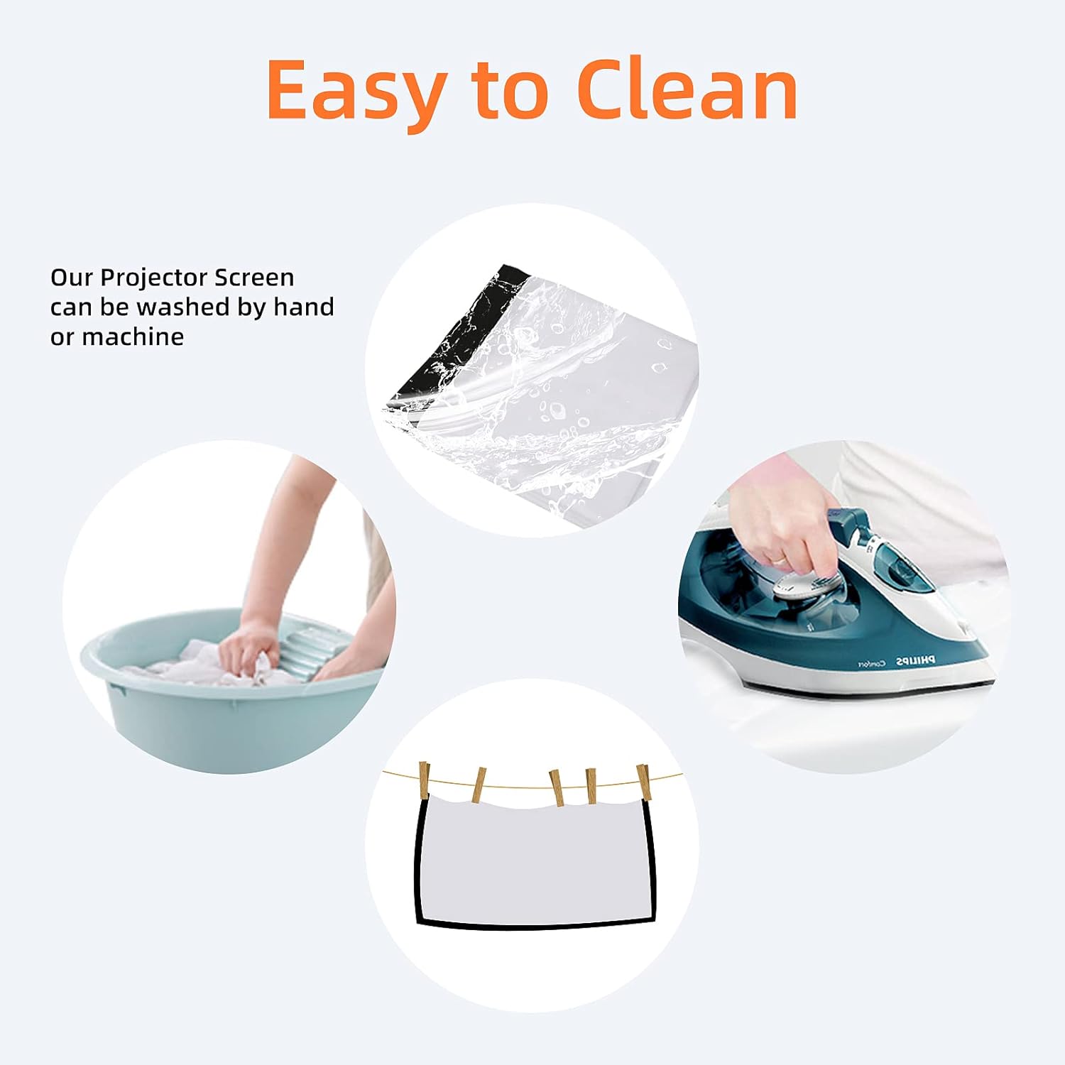 Thumbnail 5 de Portable Projector Screen with Stand (Outdoor Camping Projection Screen, 80 inch, 16:9)