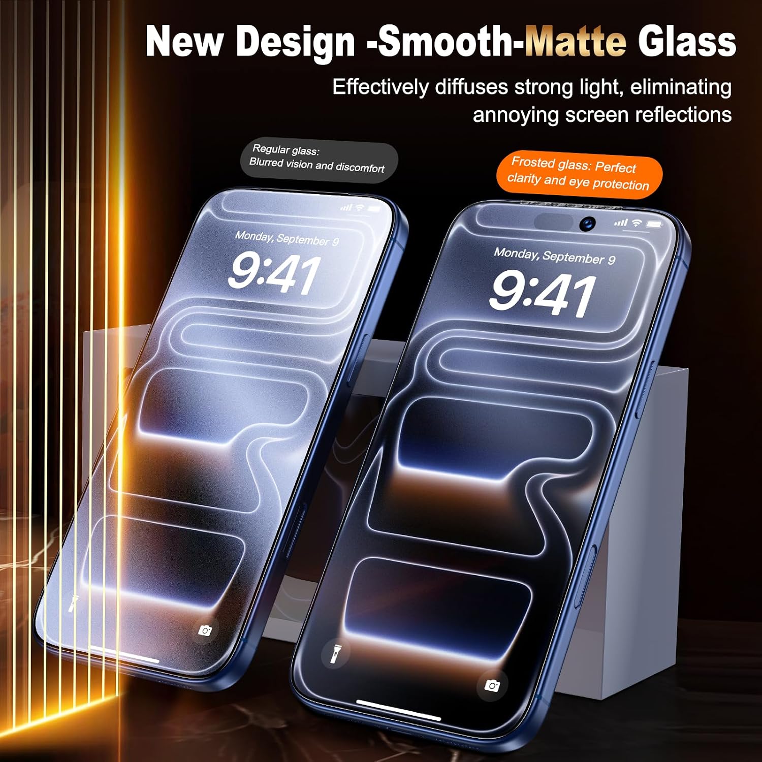 Detalle de UniqueMe B0GRBPGJGF-UMVC Matte Screen Protector for iPhone 17 Pro, 6.3-Inch, 2-Pack