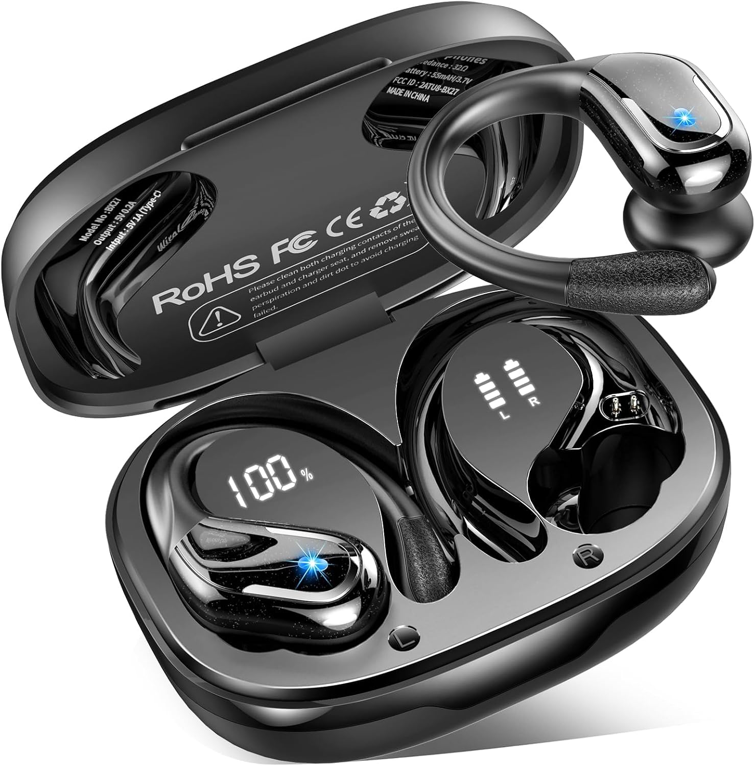 Detalle de Wireless Earbuds Sport Bluetooth 5.4 with 75Hrs Battery