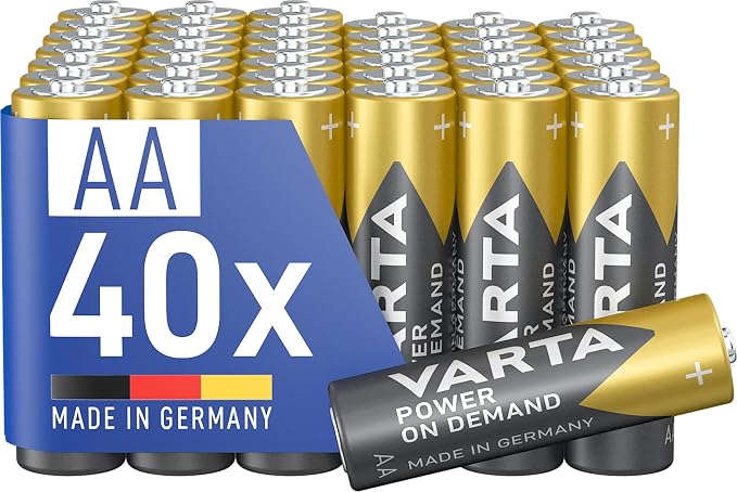 Detalle de VARTA Pilas AA Alcalinas 1.5V Pack de 40 ⚡
