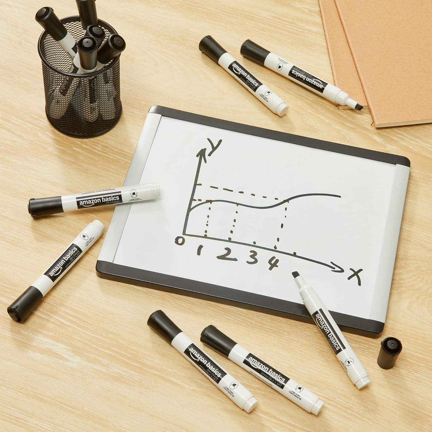 Detalle de Amazon Basics Low-Odor Whiteboard Markers (36-pack) – Black, Chisel Tip