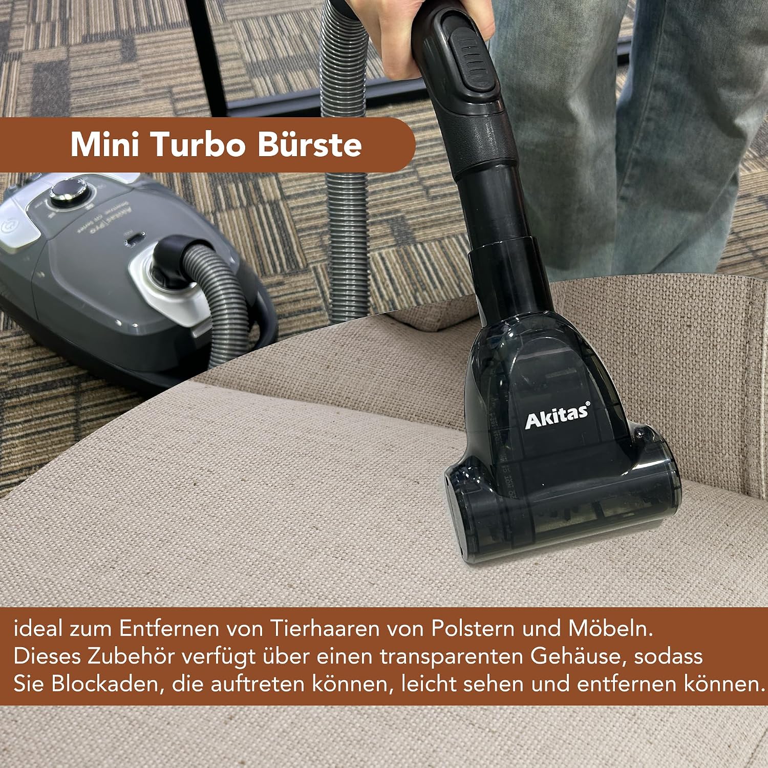 Thumbnail 6 de Akitas C11 Turbo 900W Beutel-Staubsauger mit Turbo-Tierhaarbürste, H13-HEPA & 7 m Netzkabel