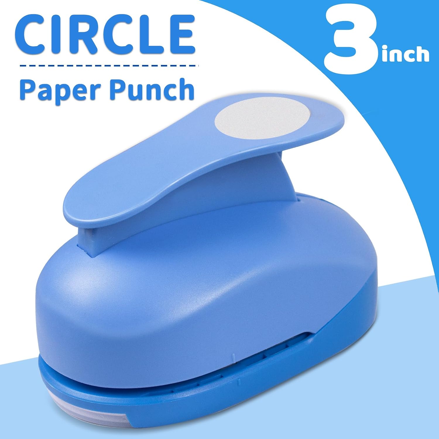 Detalle de HKKYO Papierstanzer 7,6 cm – Großer Kreisstanzer für Karton und Bastelpapier