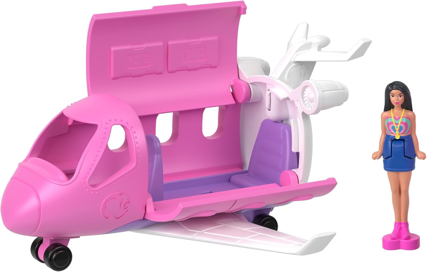 Detalle de Barbie Maison de Rêve Mini-BarbieLand – Coffret avec 3 Véhicules et 4 Poupées
