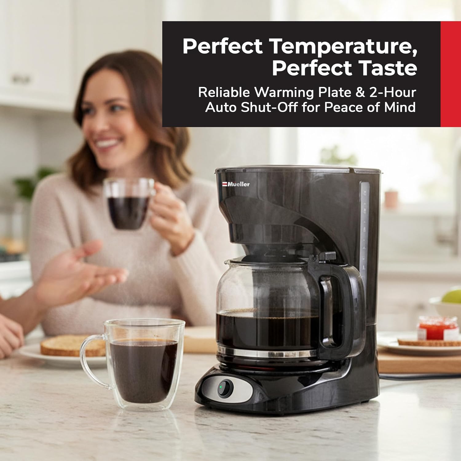 Detalle de Mueller 12-Cup Coffee Maker with Borosilicate Carafe