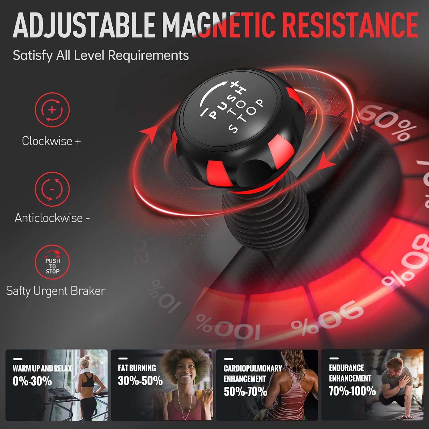 Thumbnail 6 de JOROTO X2PRO hometrainer met Bluetooth, magnetische weerstand en riemaandrijving