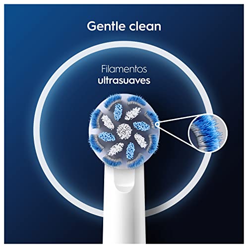 Detalle de Oral-B Sensitive Clean Cabezales de Recambio Originales (Blanco) – Pack de 10