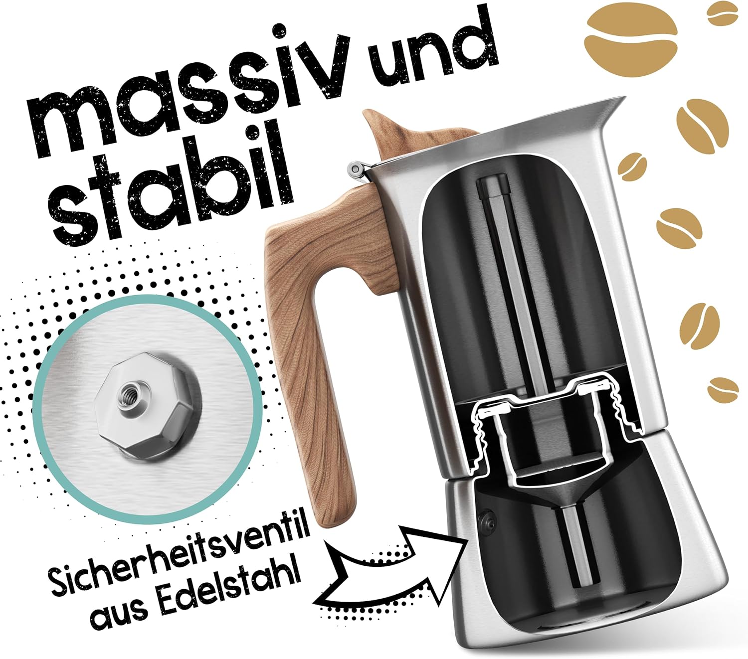 Thumbnail 5 de Morgenheld STYLE Premium Espressokocher 4 Tassen