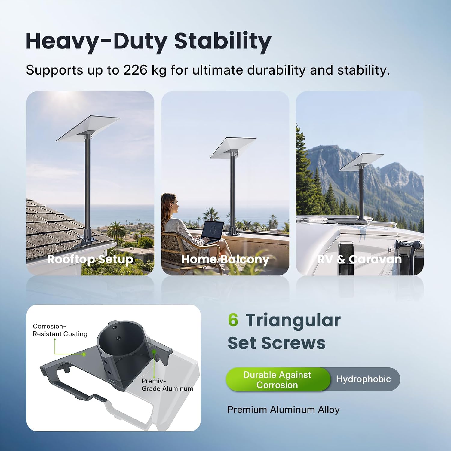 Detalle de WXPSKY Starlink Pole Mount Gen 3 (aluminium alloy) for Gen 3 Dishy