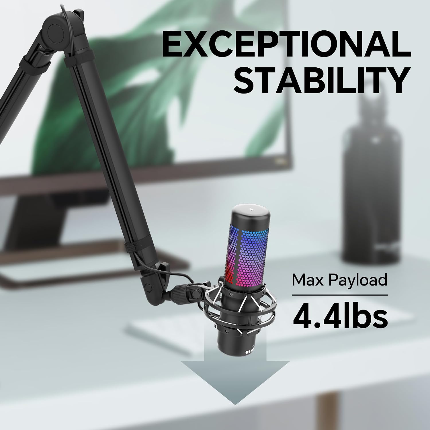 Detalle 2 de Prizmora AS26 Microphone Boom Arm with 360° Rotation and Cable Management
