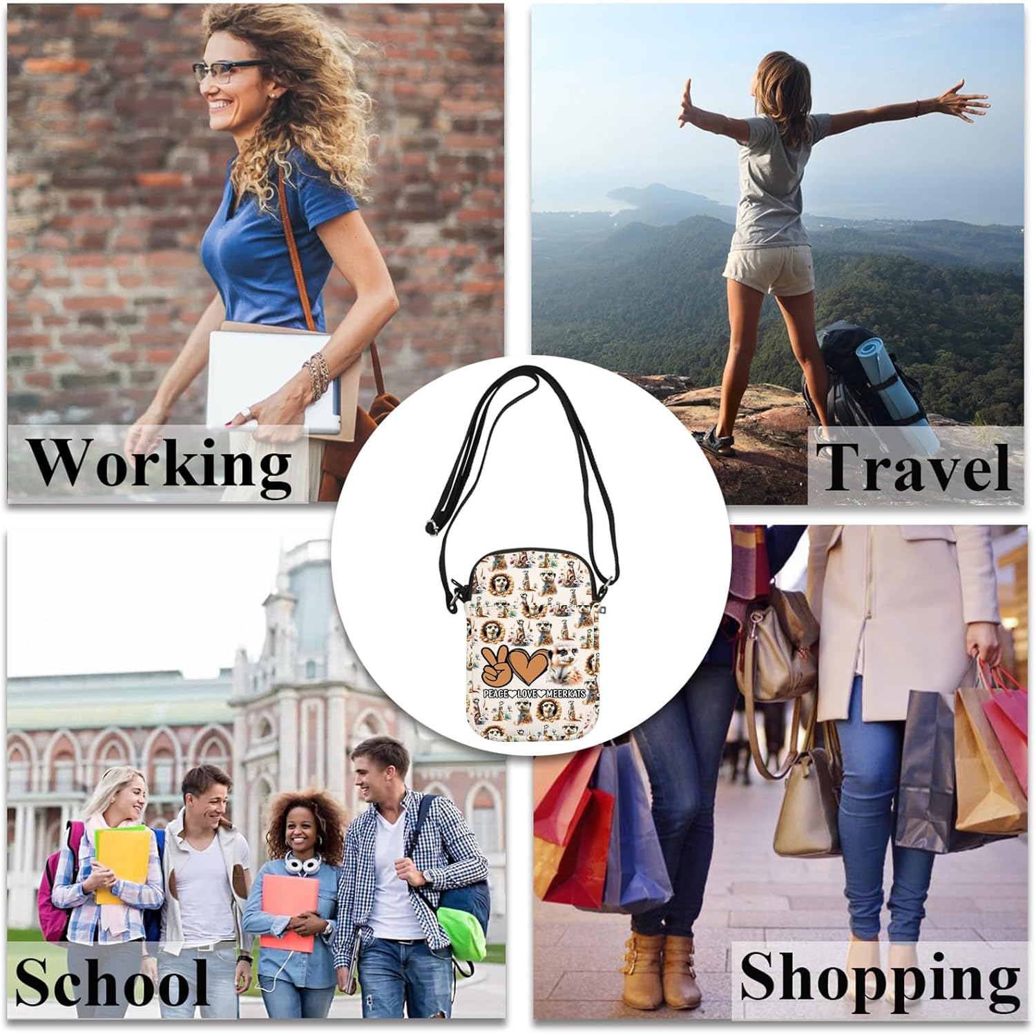 Thumbnail 6 de PLITI Meerkat Gift Crossbody Bag for Women