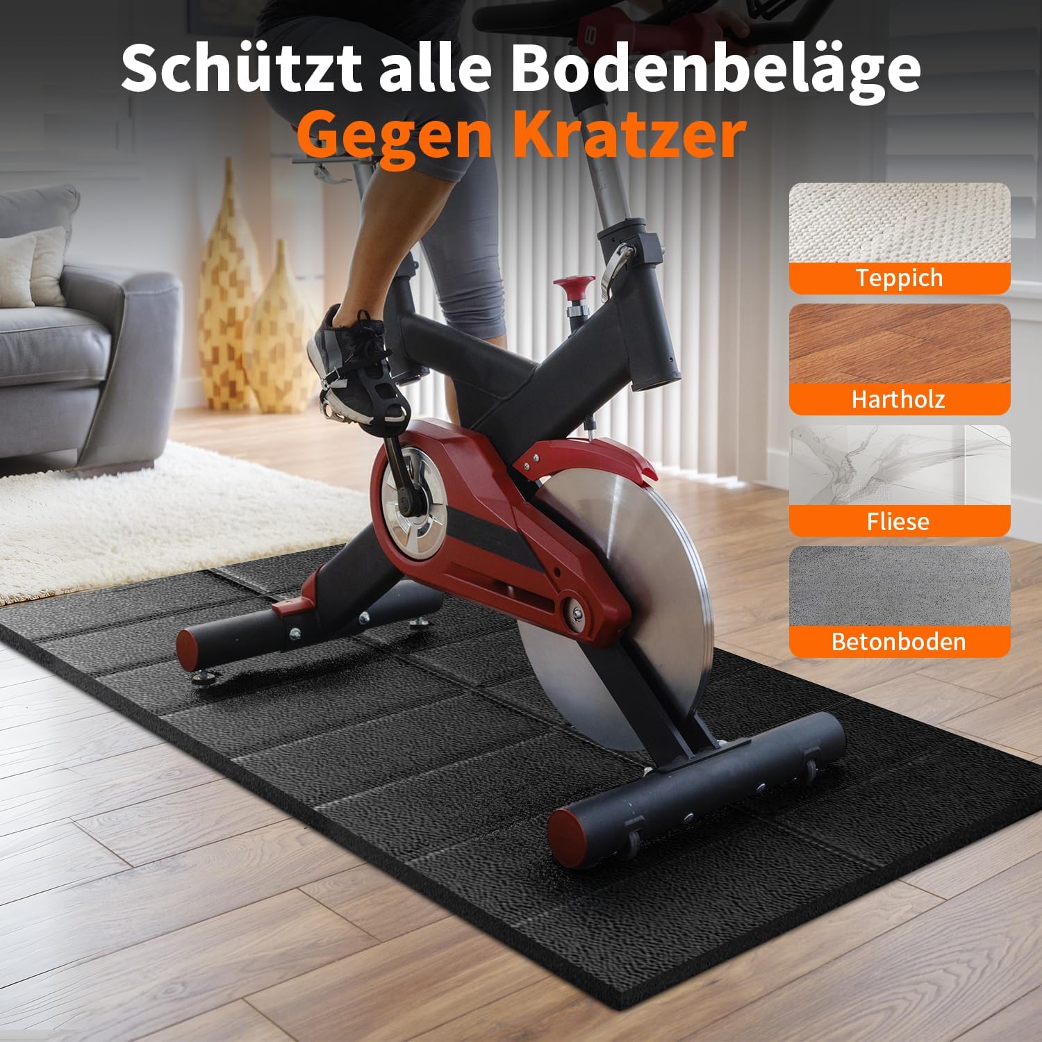 Thumbnail 3 de Stepwaver Bodenschutzmatte 160x75 cm – Schalldämmend, 4 mm, für Laufband und mehr