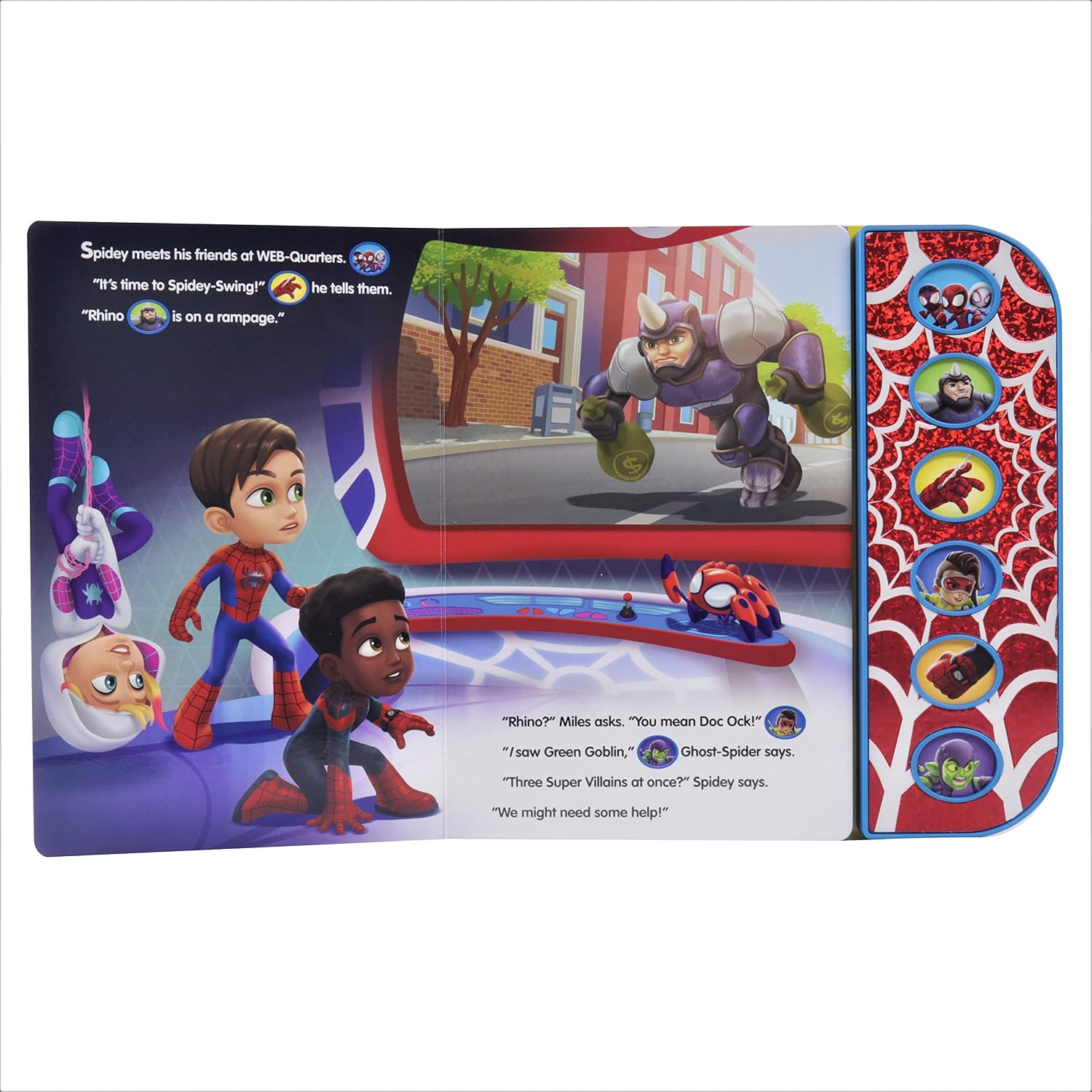 Detalle 2 de Disney Jr. Marvel Spidey and His Amazing Friends: Spidey to the Rescue Sound Book