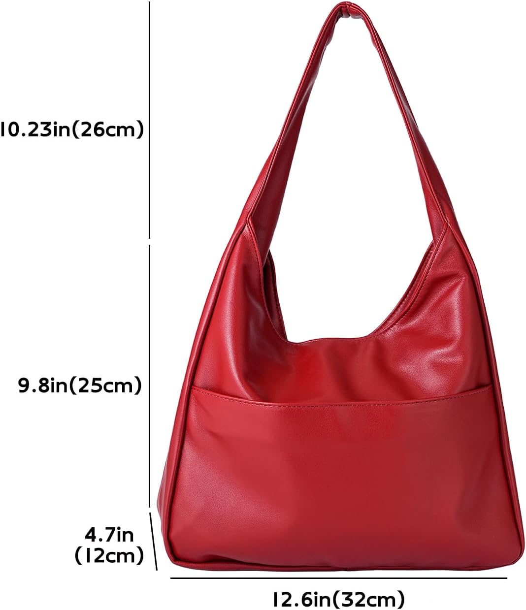 Thumbnail 4 de CUNGGI 2-tlg. Tote-/Hobo-Taschen-Set aus veganem Kunstleder (Schwarz) – große Schultertaschen für Damen