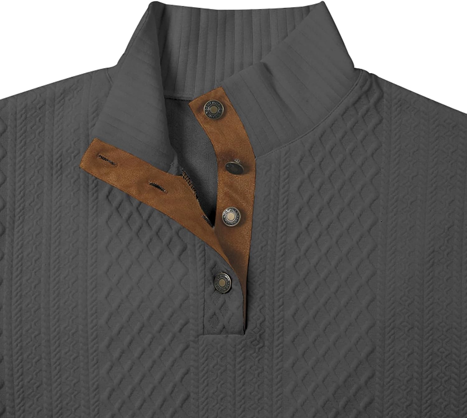 Thumbnail 6 de QOSOQ Men's Casual Sweatshirt Pullover 1/4 Zip