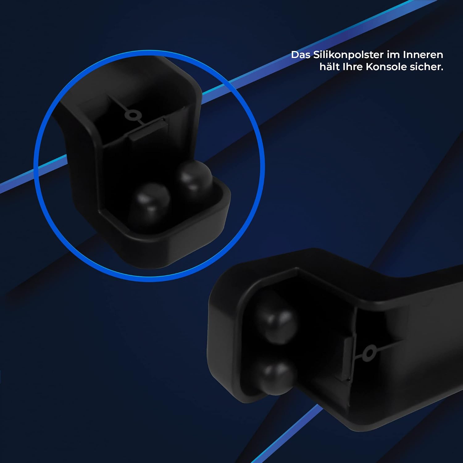 Detalle de DR1TECH GameHookX+ Halterung für Xbox Series X — kompakter Kopfhörerständer mit kratzfester Gummi-Beschichtung
