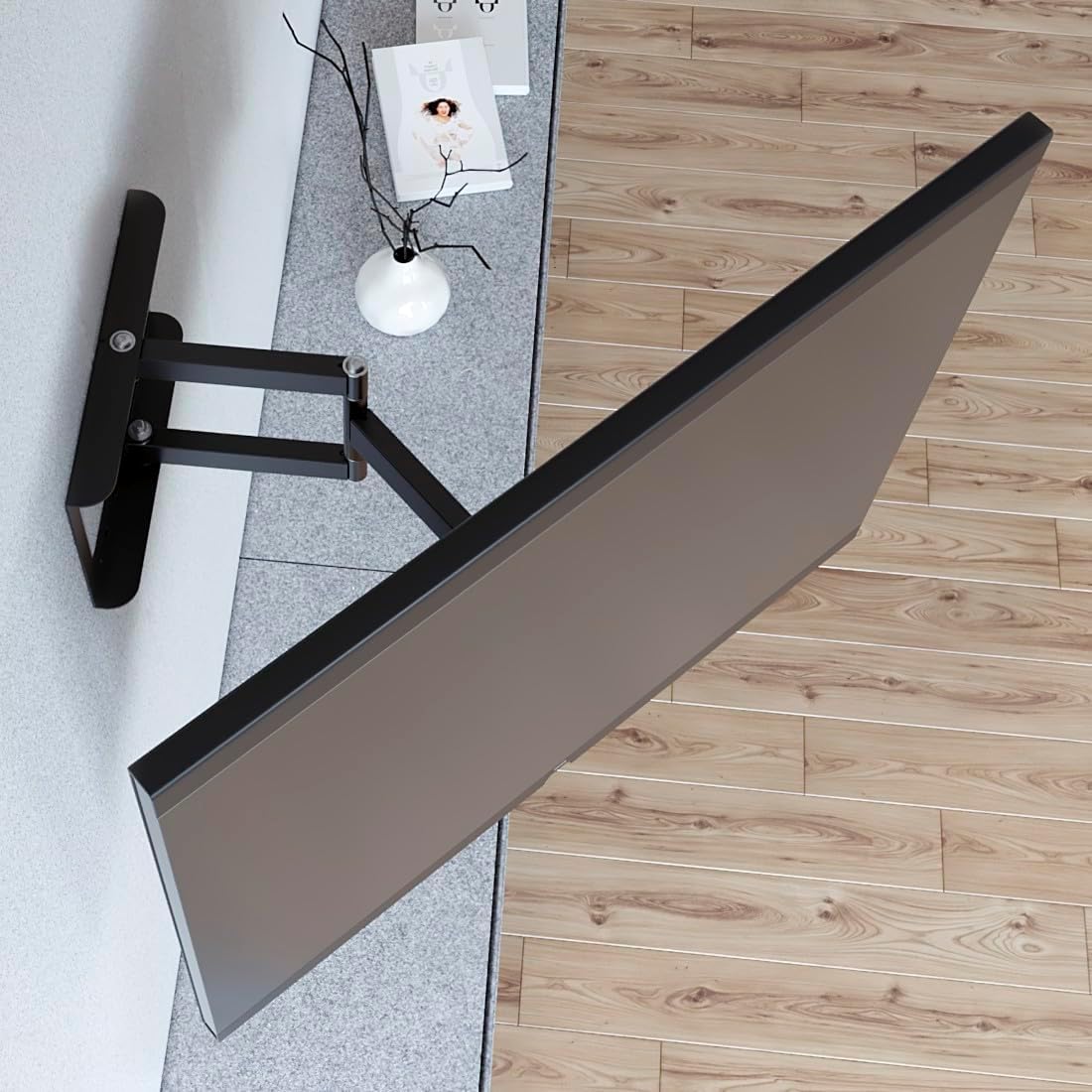 Thumbnail 2 de Hama TV-Wandhalterung schwenkbar, neigbar, ausziehbar für 32–65 Zoll (VESA 100×100 bis 400×400) bis 25 kg, schwarz