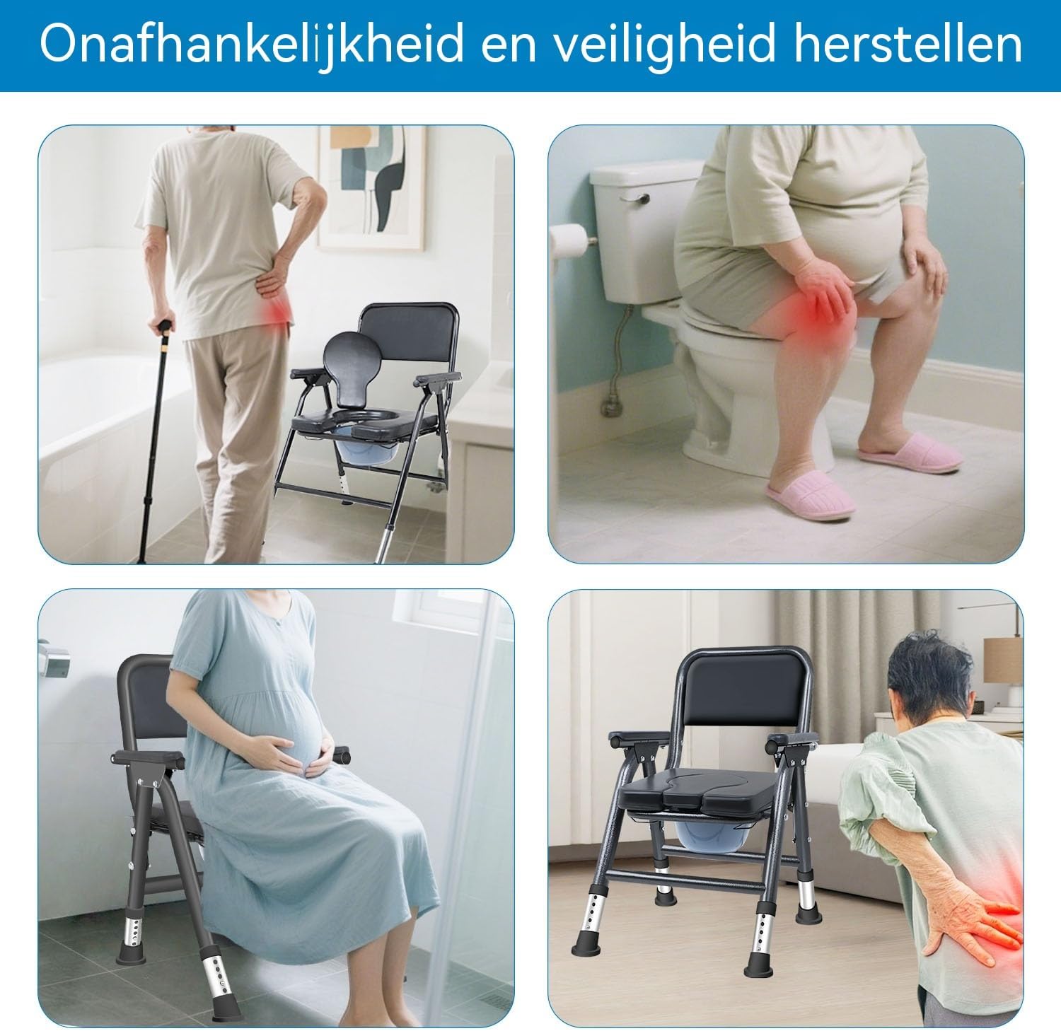 Thumbnail 6 de LMLJINTL LJZBY01110960 toiletstoel, inklapbaar en verstelbaar van 42–52 cm