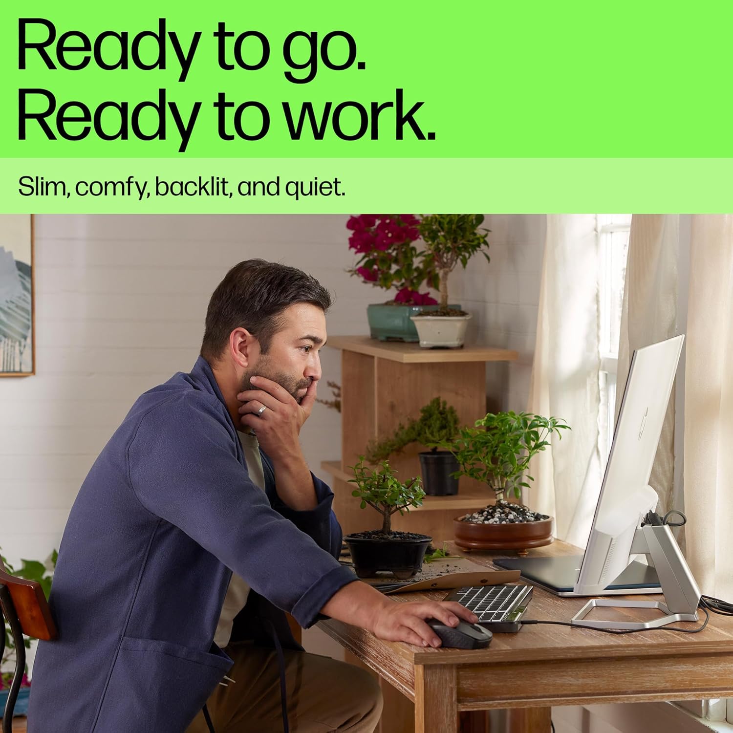 Thumbnail 1 de HP 400 Backlit Wired Keyboard (UK layout) with Warm White LEDs, 12 Programmable Keys, USB-C/USB-A